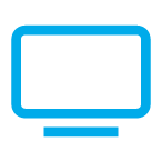 Television icon blue